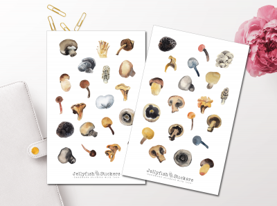 Autumn Mushroom Sticker Set